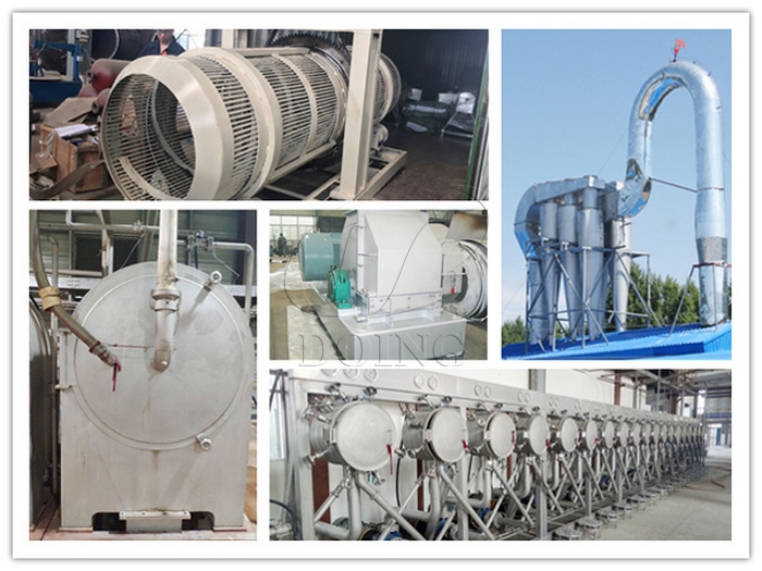 Quelles machines sont nécessaires dans une petite usine de transformation de la fécule de patate douce?