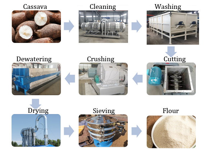 Process of manioc Powder